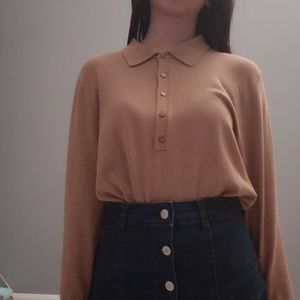 Beige 3/4th Buttoned Shirt